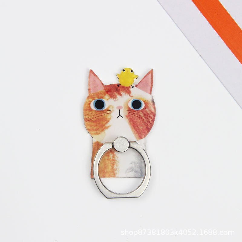 360 degrés dessin animé chat doigt anneau Smartphone support support de téléphone Mobile support pour iPhone Huawei tous téléphone: 5