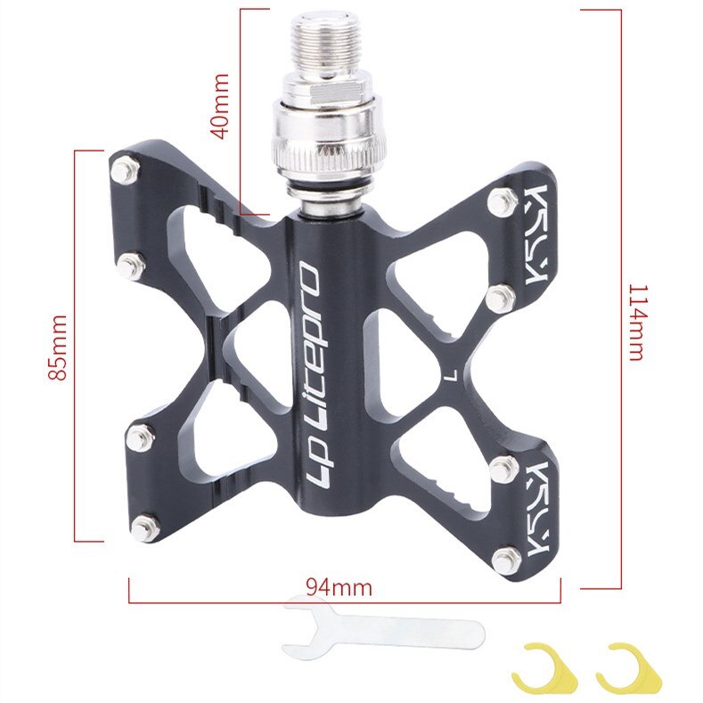 LP Litepro K5 Fahrrad schnell Freisetzung QR Pedal MTB Lagerbier Pedale Falten Straße Fahrrad Antislip extra Große Größe für Mann große Fuß
