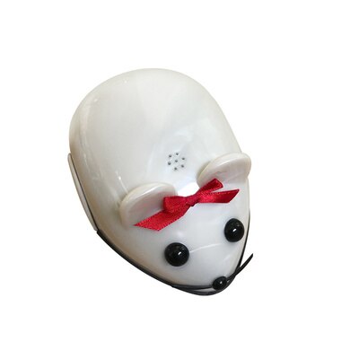 Simpatico topolino telefono con filo creativo casa ufficio telefono fisso fisso, tastiera illuminata, decorazione del telefono-rosso, bianco, grigio: bianca