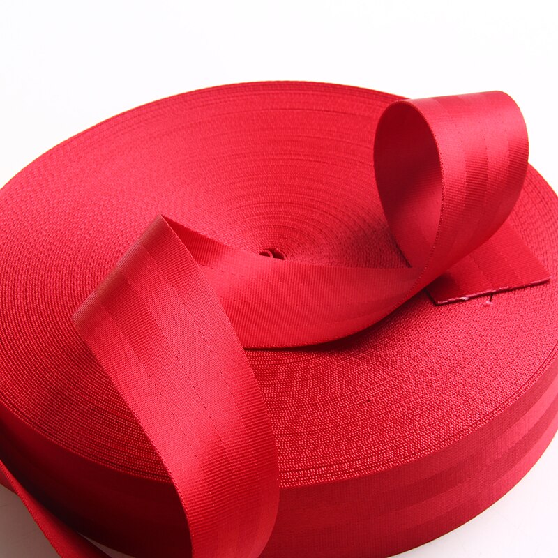 car seatbelt webbing,50mm seatbelt webbing,nylon seat belt safety belt 1.2mm thickness red color 2inch nylon web