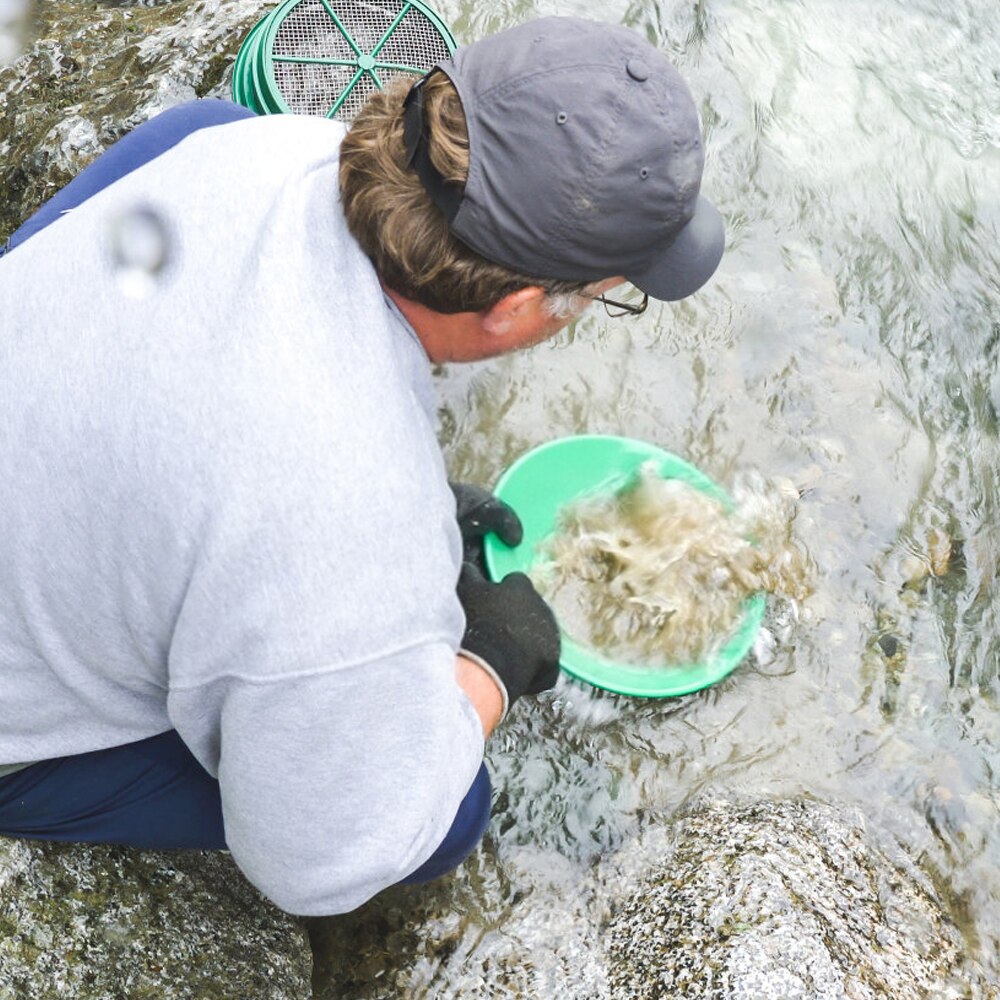 Plastic Gold Pan Basin Nugget Mining Pan Gravity Trap Prospecting River Tool Wash Gold Panning Equipment Metal Detector Kit