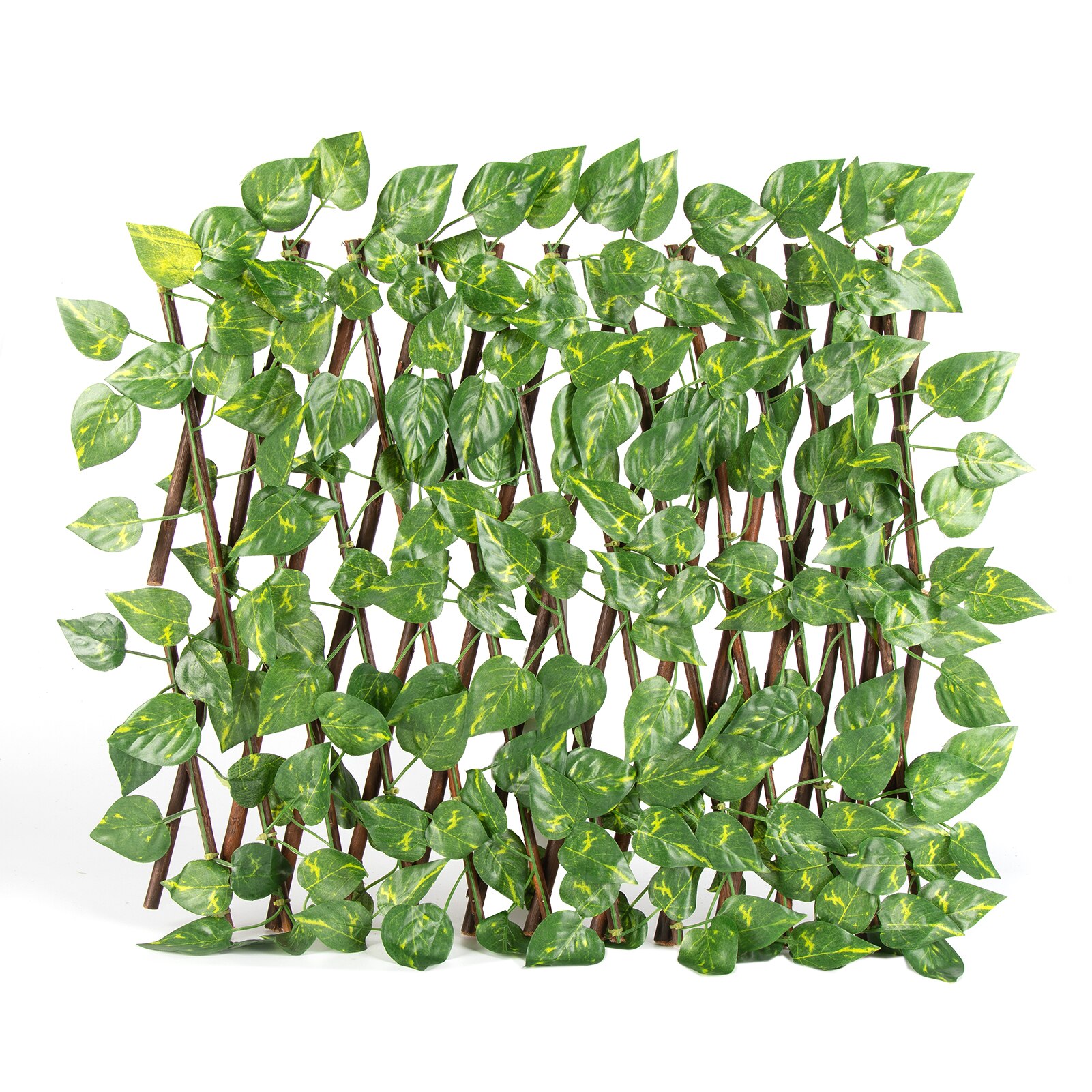 Retractable Artificial Garden Fence Expandable 40CM Faux lvy Privacy Fence Gardening Plant Wood Vines Climbing Frame Waterproof: Type 2