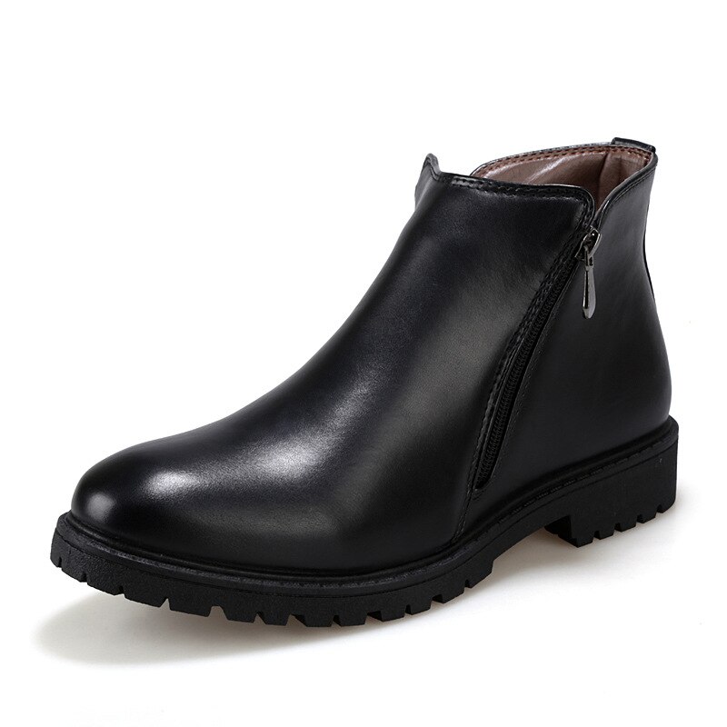Automne et hiver chaussures en coton pour hommes en cuir bottes Chelsea Martin imperméables bottes tendance britannique chaussures pour hommes