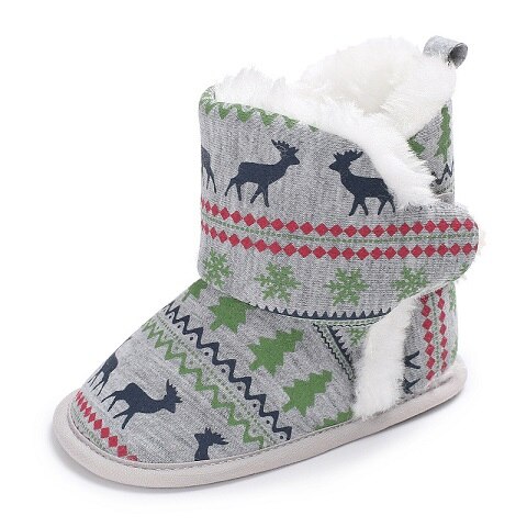 Bottes d'hiver pour bébés garçons et filles | Chaussures Super chaudes pour bébés -nés, chaussures de neige pour rennes de noël,: green / 2