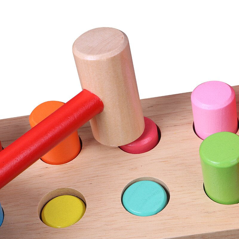 Baby Speelgoed Houten Klassieke Speelgoed Lawaaimaker Hand Hameren Bal Kids Kinderen Houten Speelgoed