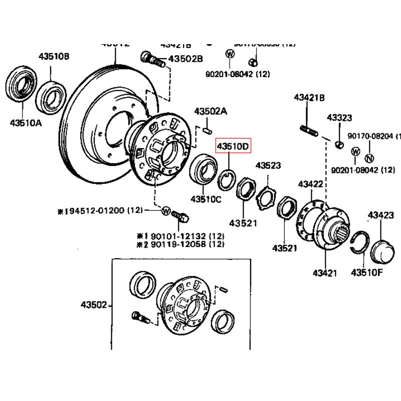 10PCS WASHER, CLAW STEERING KNUCKLE WASHER 90214-42030 For Toyota Land Cruiser Lexus LX450 LX470 4Runner Hiace LC80 LC100