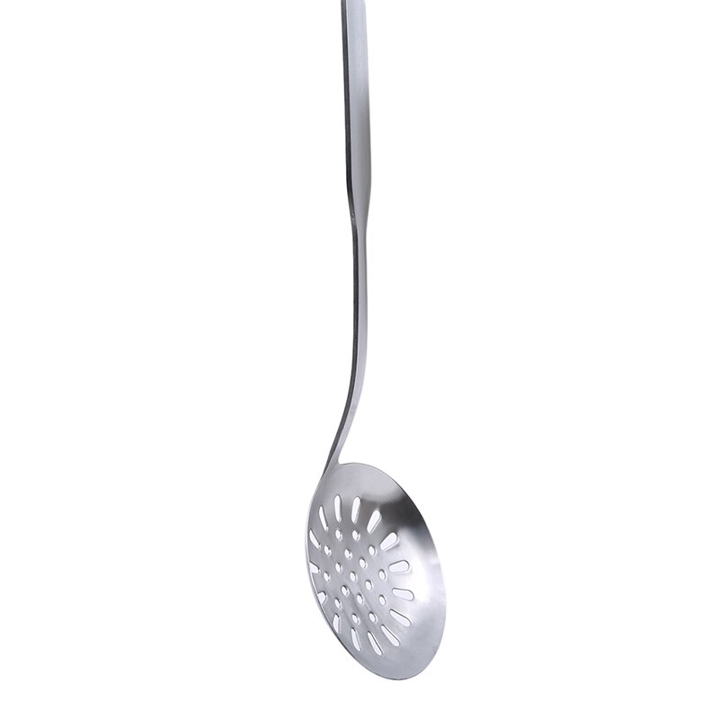 Kitchen Utensils Long Handle Cooking Tool Kitchen Stainless Steel Gadget Soup Ladle /Colander Spoon/ Shovel /Spatula Turner: Colander spoon
