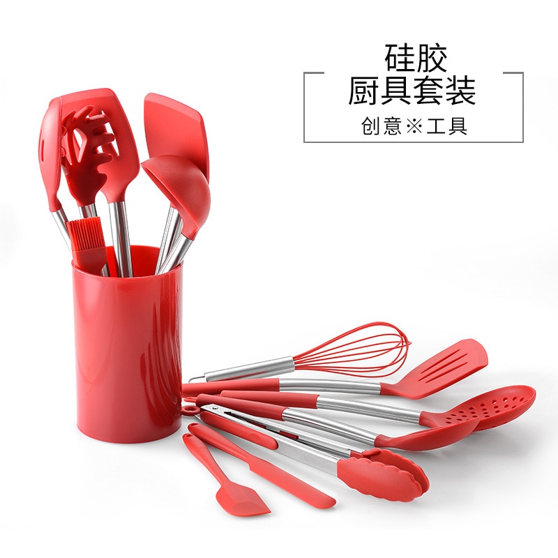 14-Pcs Storage Silicone Kitchenware cooking set kitchen utensil set