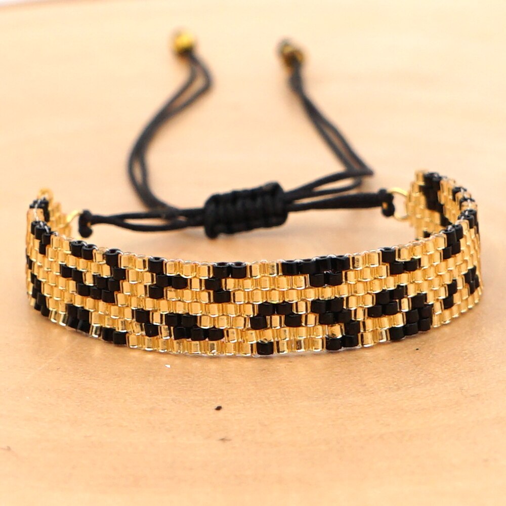 Europe and USA MIYUKI Bracelet Men Pulseras Mujer Moda Leopard Armband Bracelets Women Jewelry Shell Tassel Leopar Pattern: 1