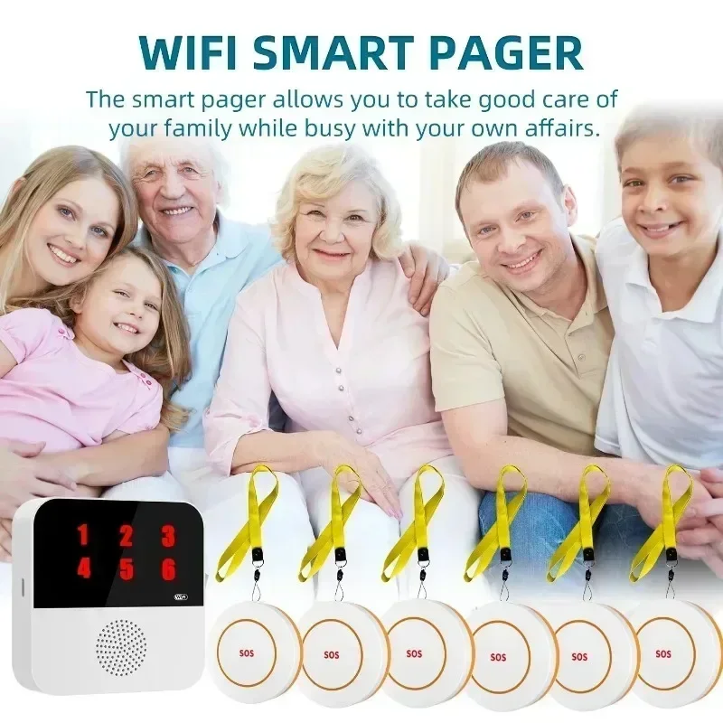 Tuya personnes âgées bouton WIFI sans fil soignant téléavertisseur personnes âgées SOS alarme personnes âgées alarme d'urgence pour Patients personnes âgées à la maison
