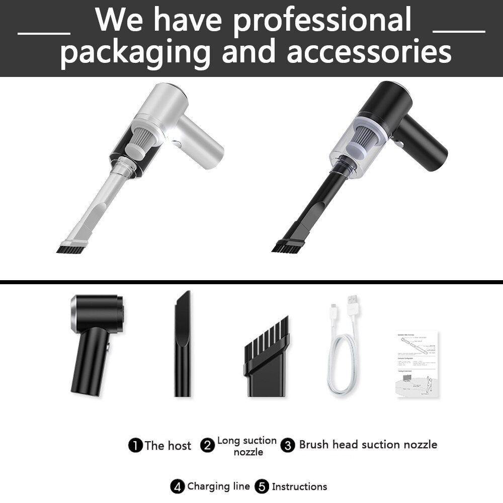 5500Pa Krachtige Draadloze Auto Stofzuiger Draagbare Handheld 120W Nat/Droog Gebruik Oplaadbare Thuis Wasbaar Auto Vacuüm cleaner