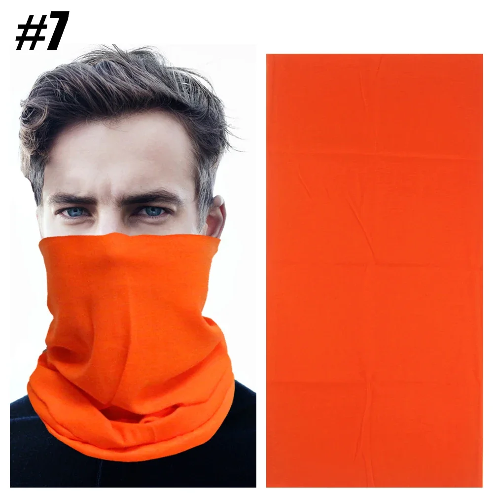 Foulards de randonnée cache-cou masque facial hommes femmes sans couture Bandana Rave visage couverture écharpe masque cagoule bandeau tête enveloppement chapeaux: Black