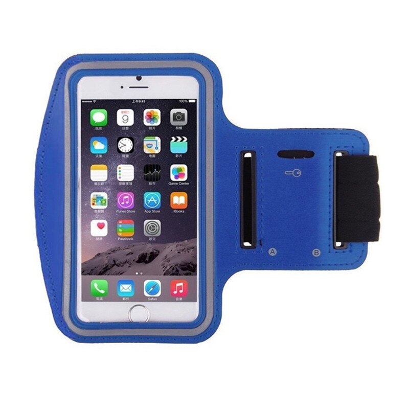 Xsmax Telefoon Armband Voor Iphone Xs Max Apple 6.5 "Sporttas Running Arm Band Outdoor Riem Cover Sport Waterdicht case: Dark Blue