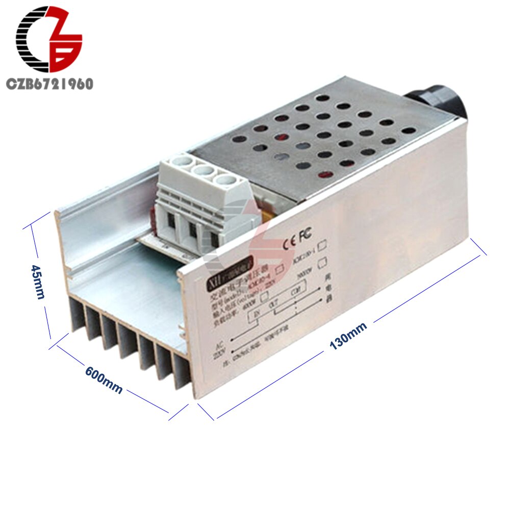 10000W 25A Speed Controller High Power Scr Voltage Regulator Dimmer Speed Temperatuurregeling Thermostaat Ac 110V 220V