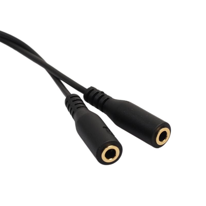 3.5Mm Audio Splitter Kabel Voor Computer Jack 3.5Mm 1 Male Naar 2 Vrouwelijke Mic Y Splitter Aux Kabel headset Splitter Adapter Zwart