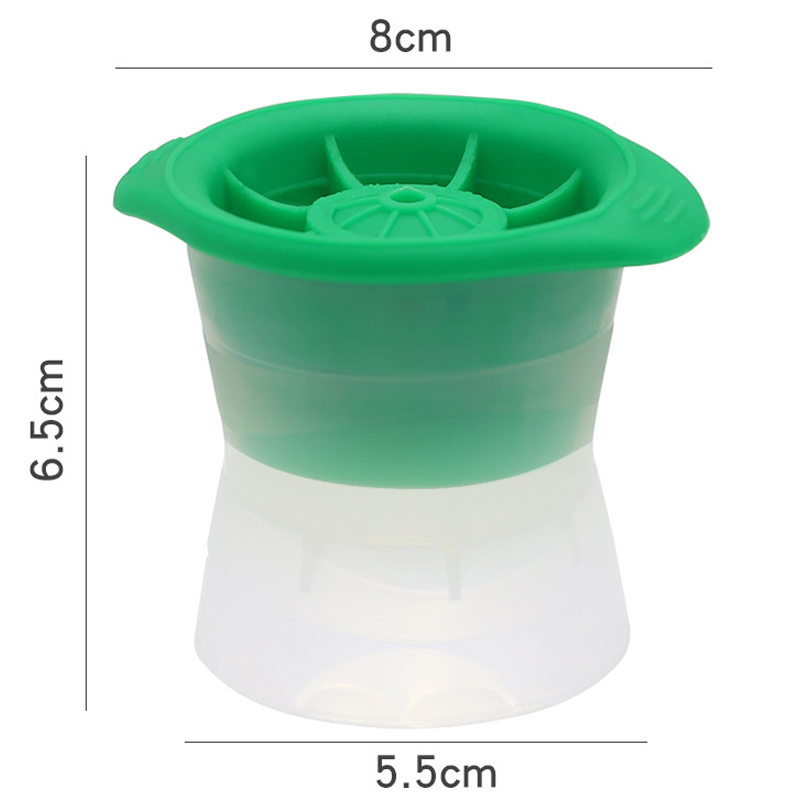Silicone Sphere Ice Cube Mold Kitchen Melting DIY Ice Ball Round Making Mould: Green