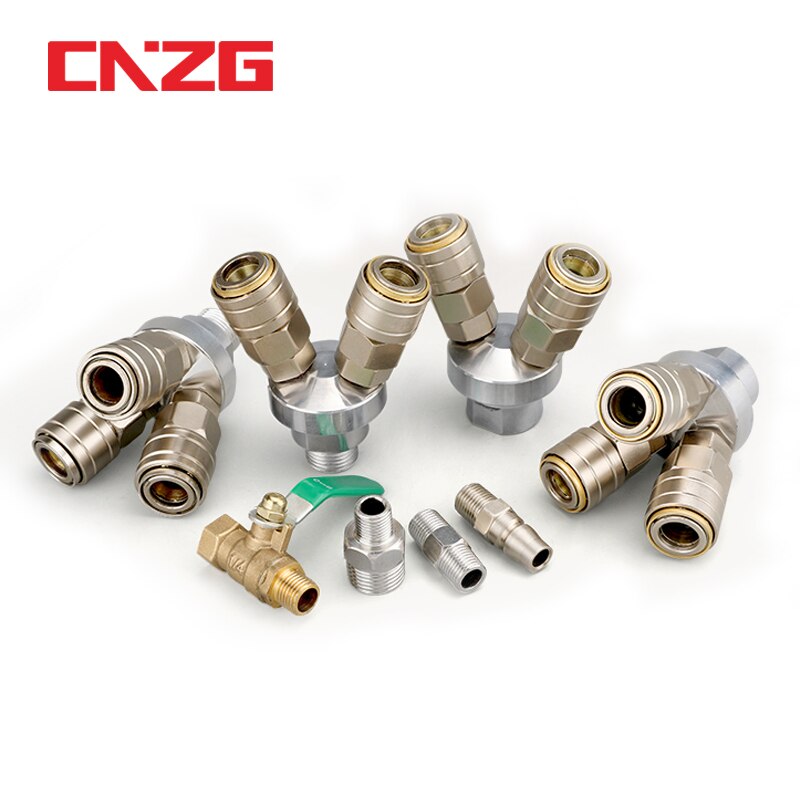 Quick Connector Air Compressor Manifold 2 Way 3 way Quick Connect Multi Hose Coupler Fitting with High Strength