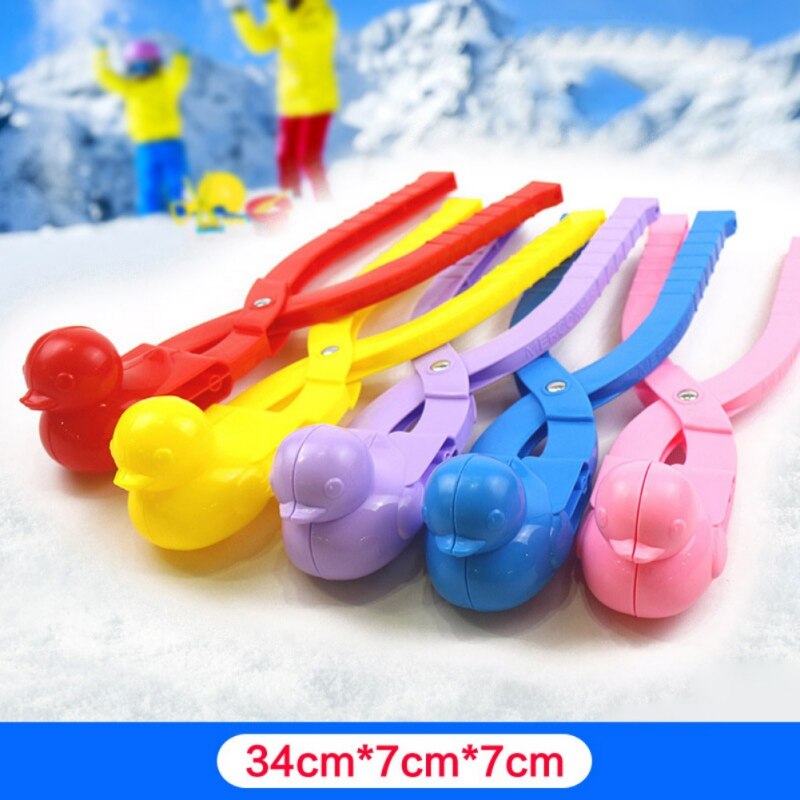 SchöNe Ebene Ente FußBall Schneeball Clip Hersteller freundlicher draussen Winter Schnee Sand bilden Werkzeug Kreative Lustige Sport Für freundlicher: E Farbe zufällig