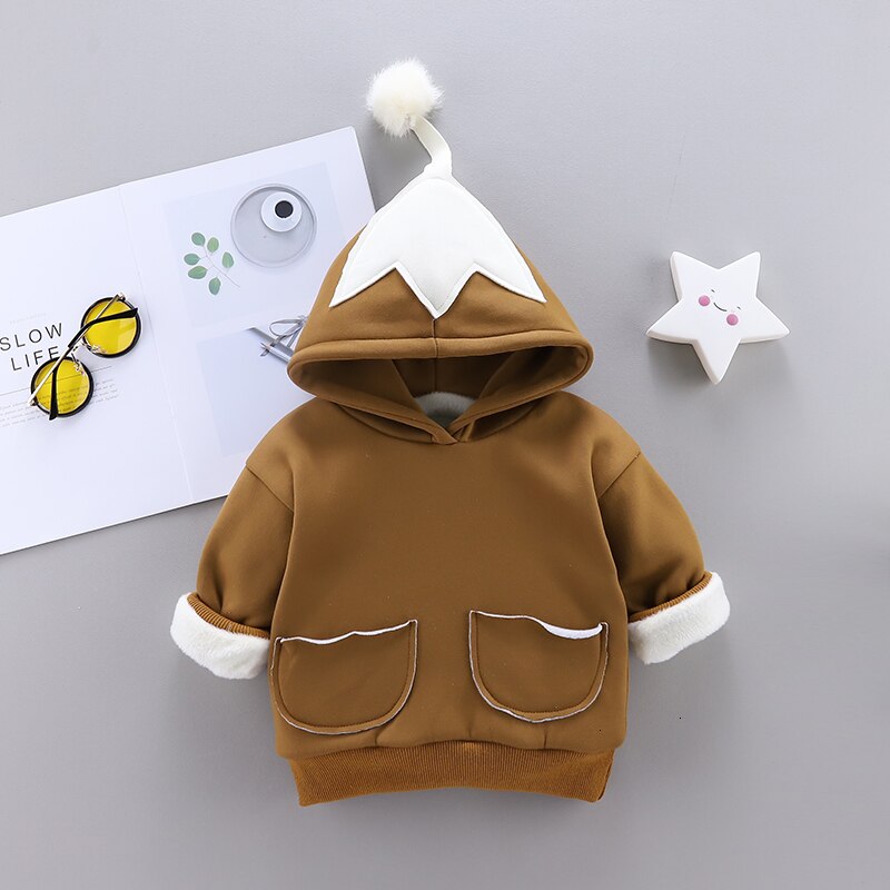 Enfants automne hiver sweats à capuche bébé garçons filles Sute Cartoon hauts pour Bebe infantile vêtements d'extérieur -nés 9-24M vêtements