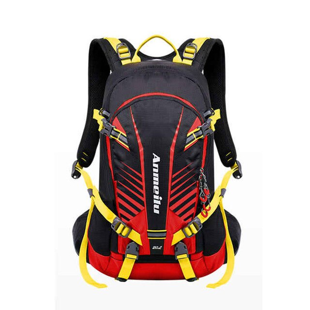 Fiets Tas Draagbare Waterdichte Sport Rugzak 20L Outdoor Wandelen Klimmen Pouch Fietsen Fiets Rugzak: rode kleur