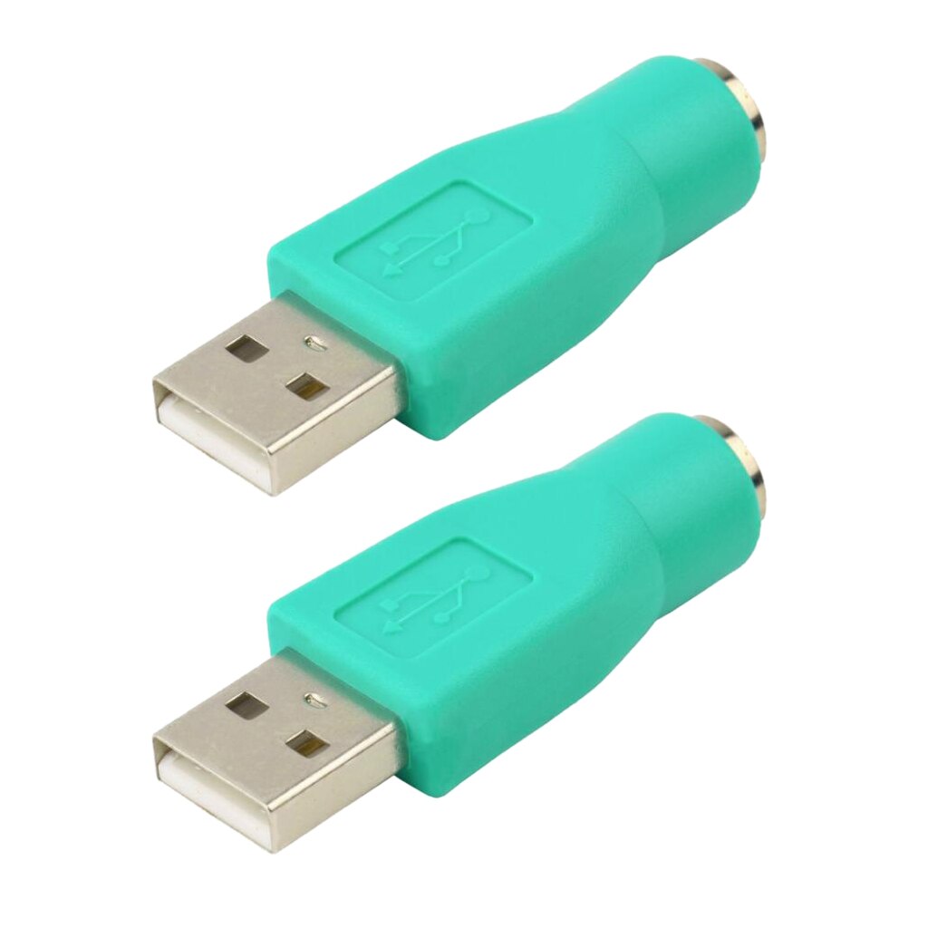 1 paire USB prise mâle à 6 broches Mini DIN Jack PS2 prise femelle convertisseur pour USB clavier souris adaptateur