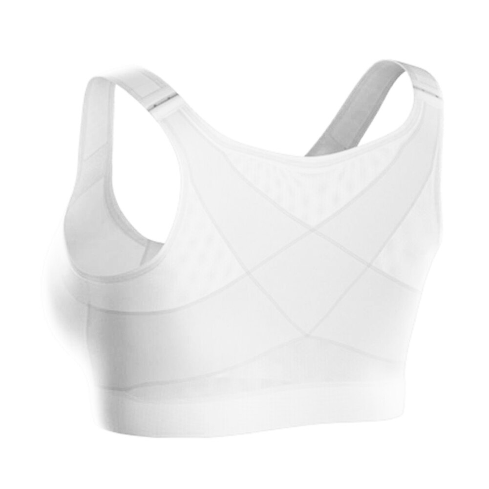 Women Lift Up Bra Breathable Underwear Shockproof Sports Support Vest Bras: White / M