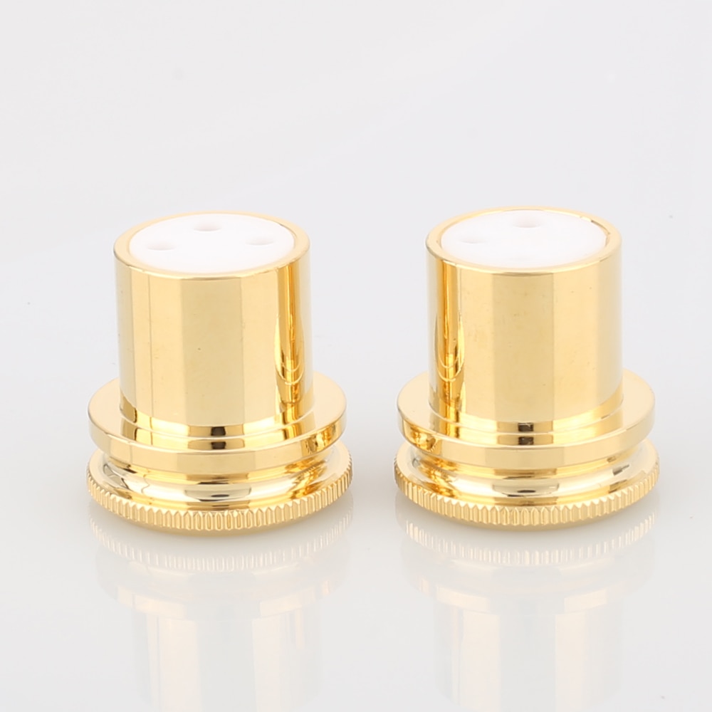 HI End Rumore Fermacorda E Ganci di Rame Placcato Oro XLR Spina Caps XLR Protect Cap 3pin XLR femmina di Riduzione del Rumore Tappi