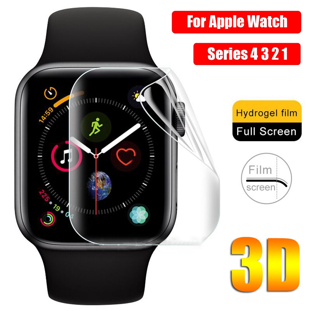 Couverture de Film 3 pièces pour Apple 4 3 2 1 iWatch Smart Watch protecteur d'écran Anti-déflagrant couverture complète haute définition Anti-choc
