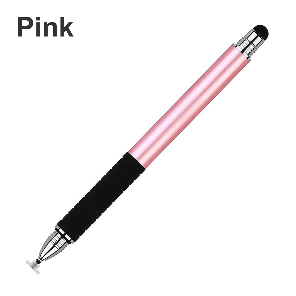 Universele 2 In 1 Stylus Pen Touch Screen Pen Voor Ipad Air Pro Samsung Xiaomi Tablet Pc Schrijven Tekening Klik potlood Voor Tablet: Pink