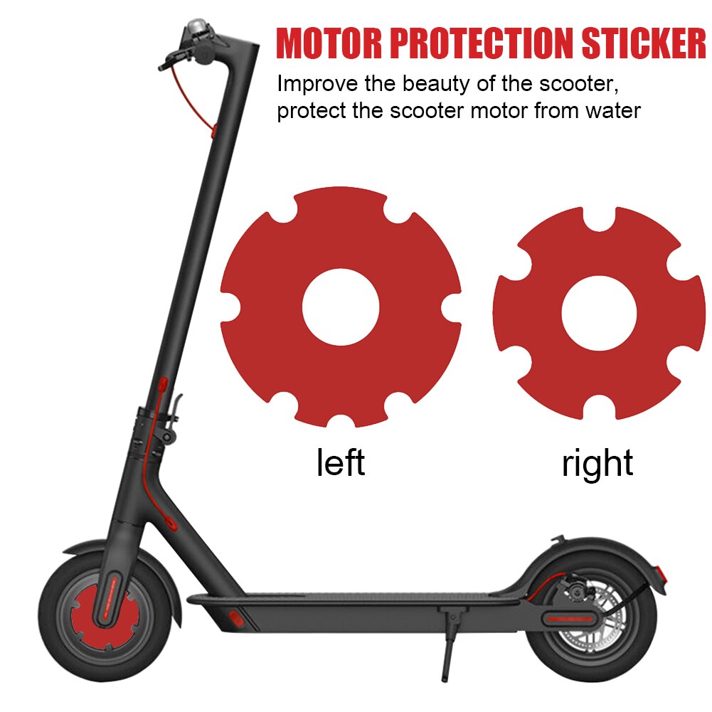 1 Pair Scooter Front Wheel Protective Sticker for M365 Pro Kick Scooter Portable Motor Protective Cover Shell Wheel Decal
