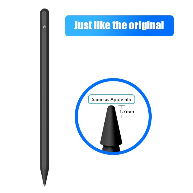 Nyeste håndflade afvisning stylus pen til apple blyant ipad pro 11 12.9 til ipad air 3 10.2 mini 5 aktiv stylus touch pen: Nyeste 3. generation sort