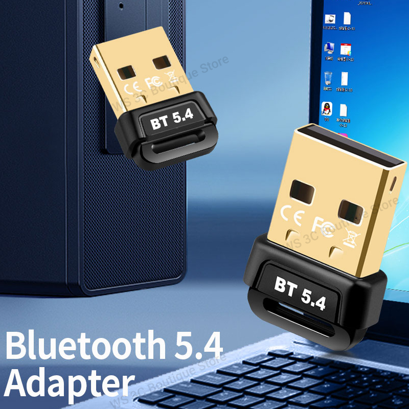 Bluetooth 5.4 Adapter USB Bluetooth 5.3 Dongle Bluetooth Receiver & Transmitter for Bluetooth Keyboard/Mouse/Headphone/Speaker