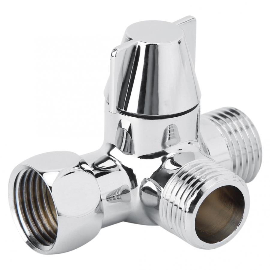 G1/2 "Douche Drie-Weg Connector T-Vormige Adapter Verstelbare Water Omschakelklep Wc Bidet Water separator Kraan Splitter