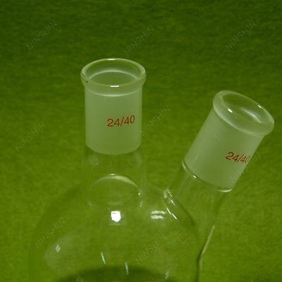 Flat Bottom Flask,250ML,24/40,2 Neck,two Neck,Chemistry Lab Glassware