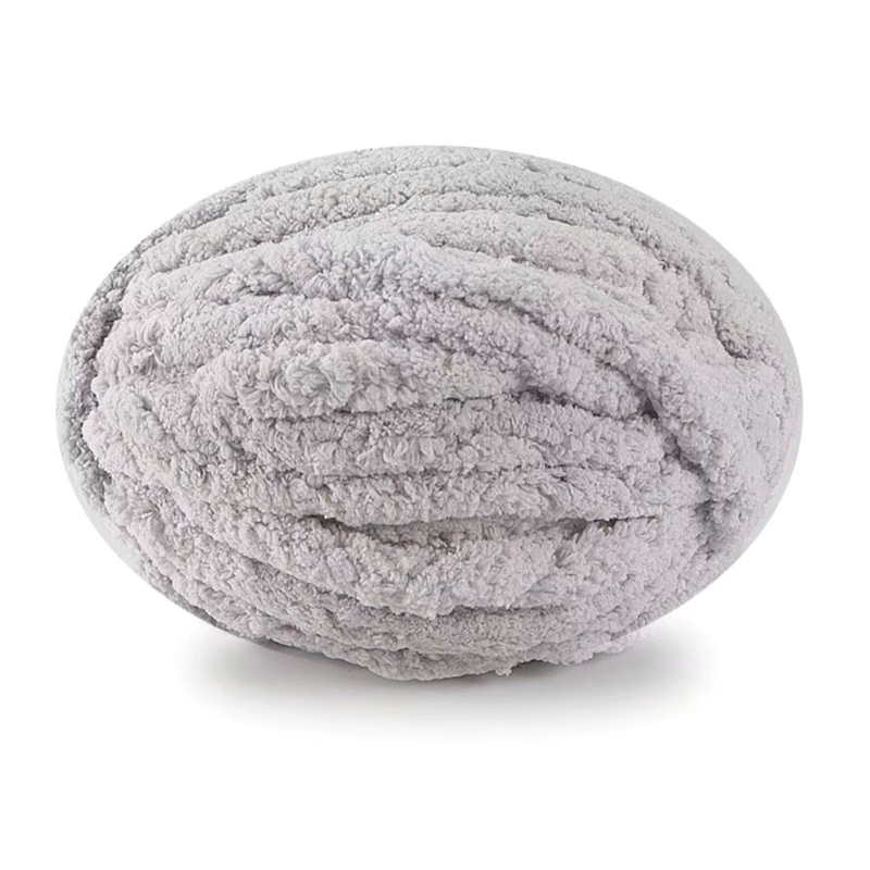 Fil de laine coloré T84E 27 m/rouleau épais pour fils à tricoter à la main, bricolage Crochet tissé à la main, fil d'écharpe de chapeau: Light gray