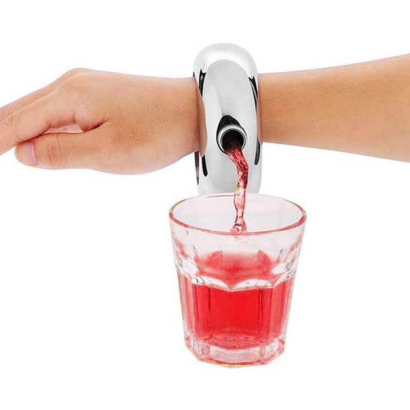 Tragbare Flachmann Trichter Armreif Krug 3,5 unzen Wein Gemischt Flasche Alkohol Armbinde Edelstahl Camping Krüge Getränk Liefern
