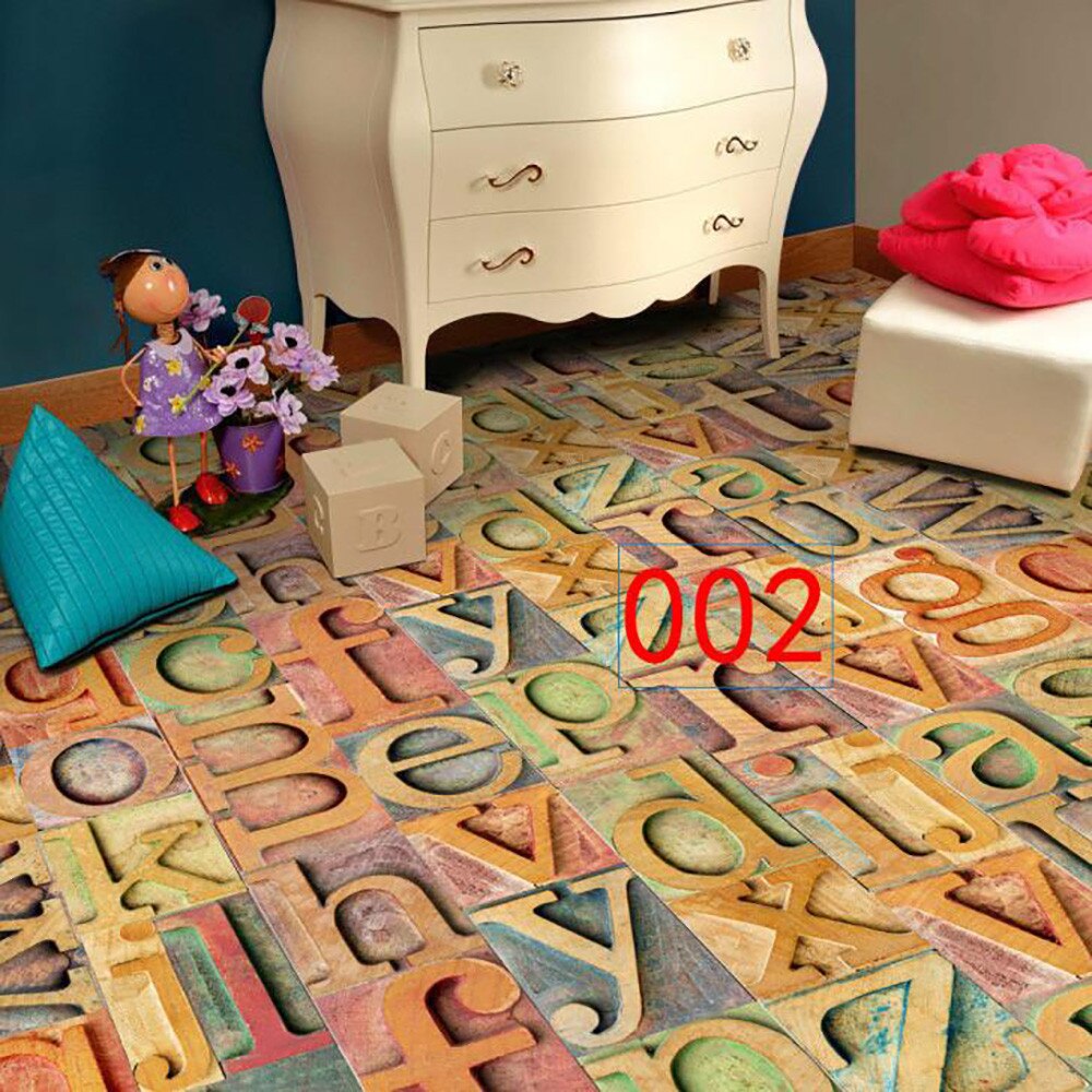 20X50 Cm Simulatie 3d Houten Vloer Stickers Stickers Stickers Tegel Art Floor Muurstickers Stickers Diy Keuken Badkamer decoratie: B