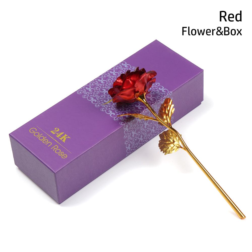 1Set Mini Crystal Rose Artificial Flower Rose Craft Table Decor Valentine's Day Year Wedding Favors And Souvenirs: red