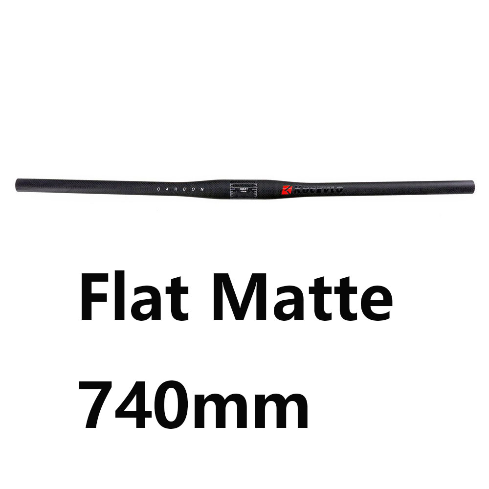 KOCEVLO-Manillar superligero para bicicleta de montaña, accesorio de carbono mate, 3k, 31,8mm: Flat Matte 740mm