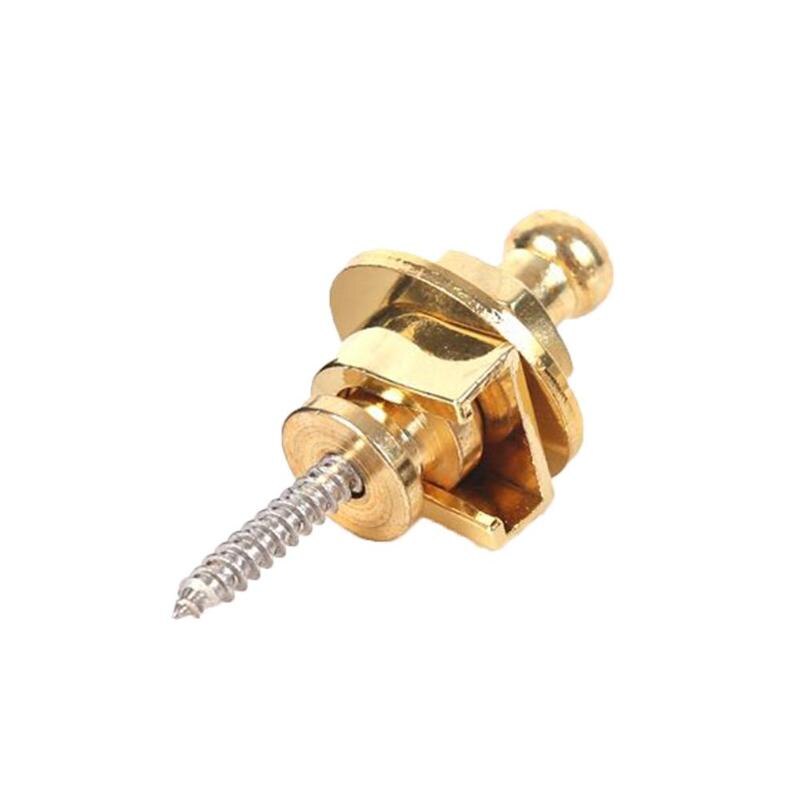 Alloy Copper Electric Guitar Strap Lock Button Anti-slip Belt Locks Nails Musical Instruments Accessories for Bass Guitar: Golden