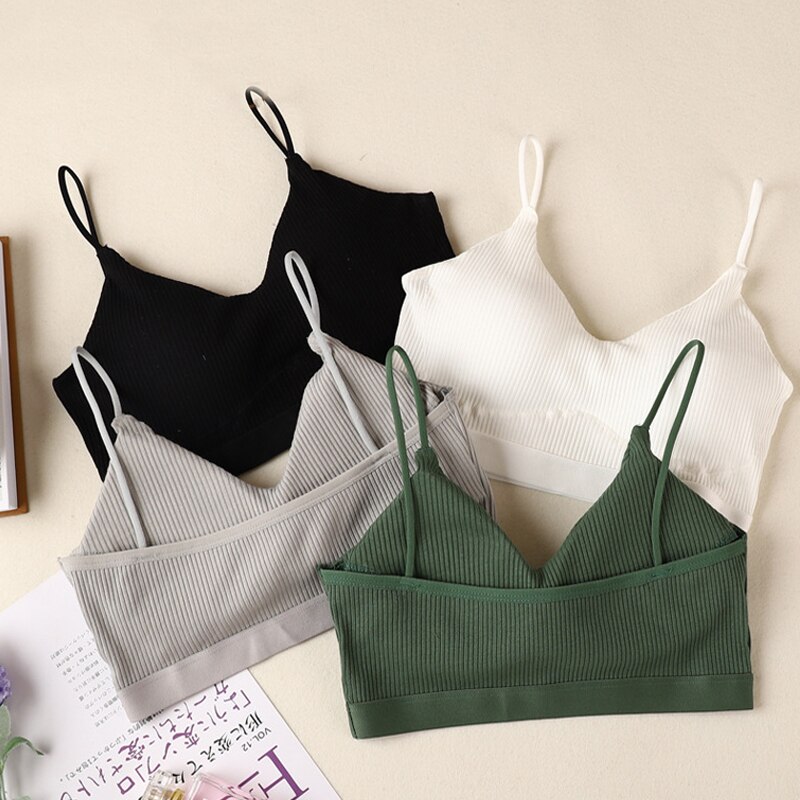 Sujetador deportivo de algodón para mujer, Top de tubo Push Up, Top de belleza para Yoga, chaleco con correa para gimnasio, correr, Fitness, ropa interior, BH