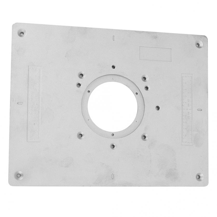 router table Aluminum Alloy Router Table Insert Plate with Rings and Screws for Woodworking