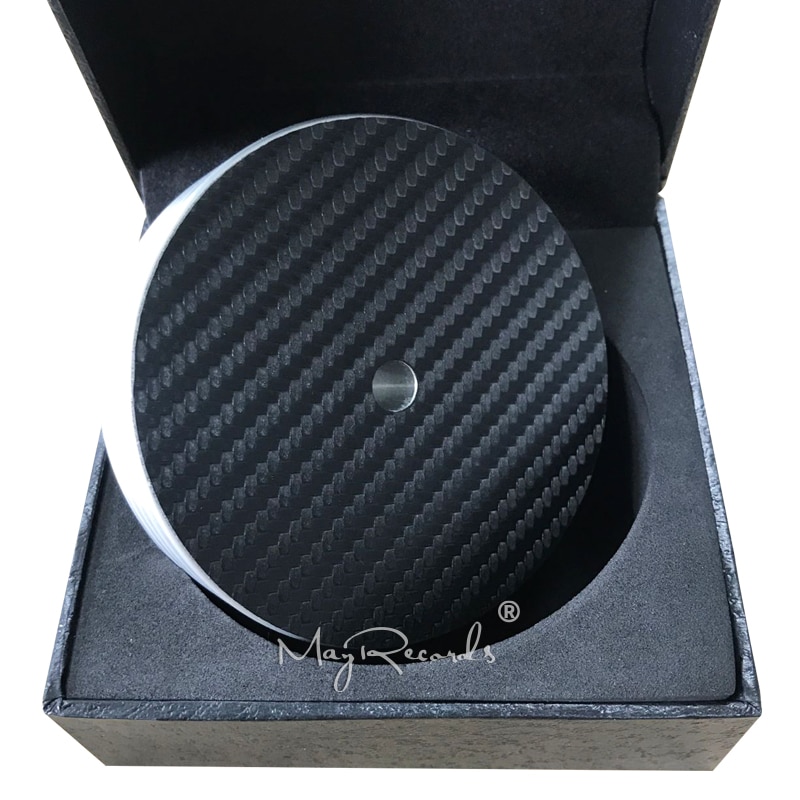 Carbon Fiber Bottom Abum LP Record Clamp Disc Stabilizer Record Weight Super Nice 334g
