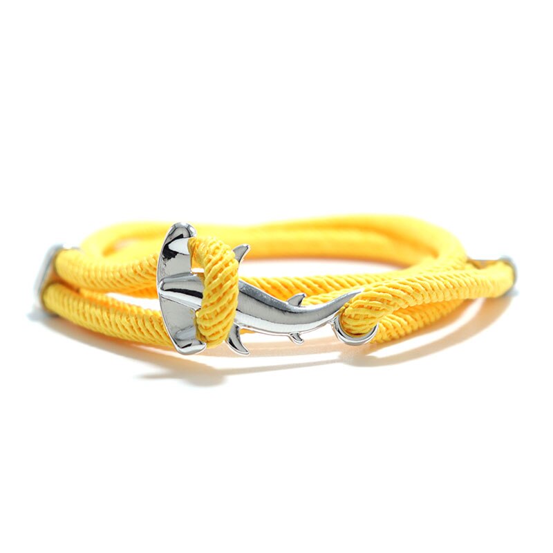 Bobo – Bracelet à cordes multicouches fait à la main pour Homme, bijou gothique, tête de requin, Viking