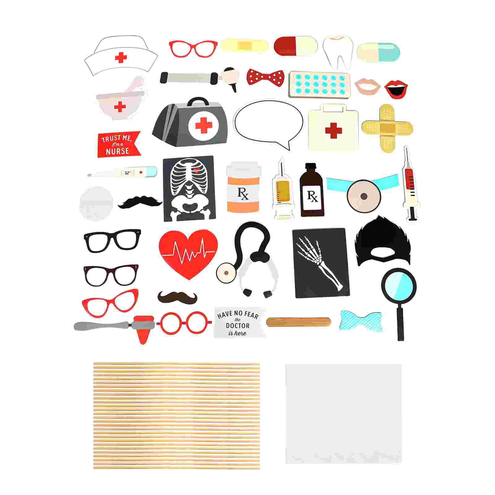 38pcs Photo Props Photography Party Supplies Accessories for Graduation