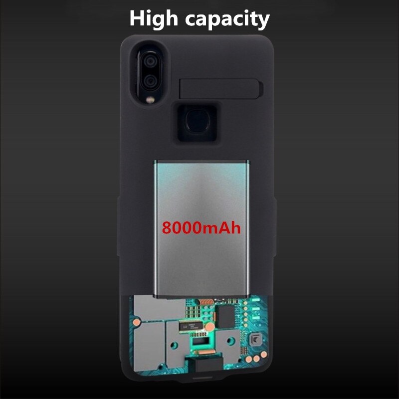 8000 mah voor huawei honor note 10 batterijhoesje, draagbare powerbank voor honor note 10 smartphone standaard batterijklepje