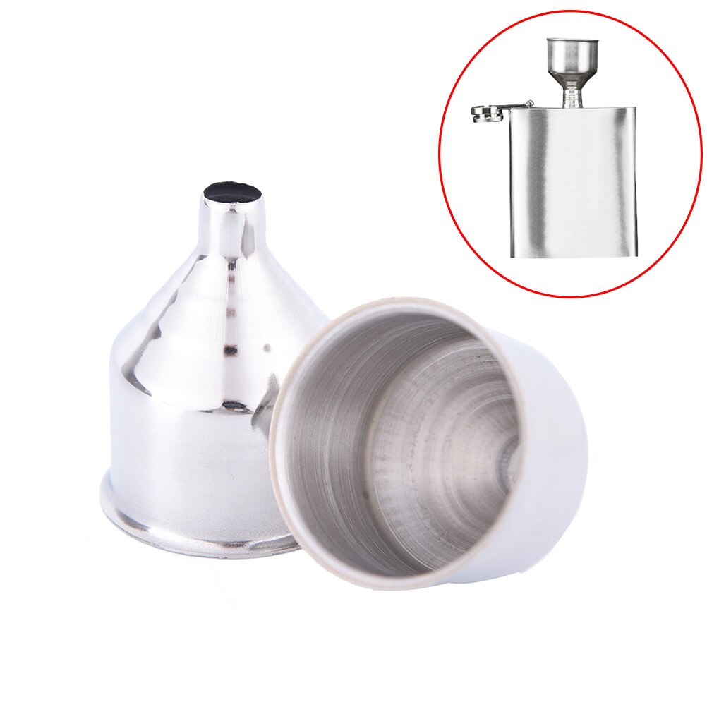 Mini Stainless Steel Small Mouth Funnels Wine Liquid Flask Funnel For Filling Hip Flask Narrow-Mouth Bottles