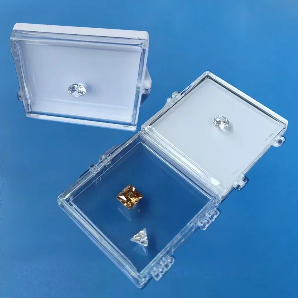Lose Diamant Schmuck Display Box Edelsteine Stein Lagerung Organizer Klebrige Strass Vitrine Edelstein Verpackung Box Edelstein Box