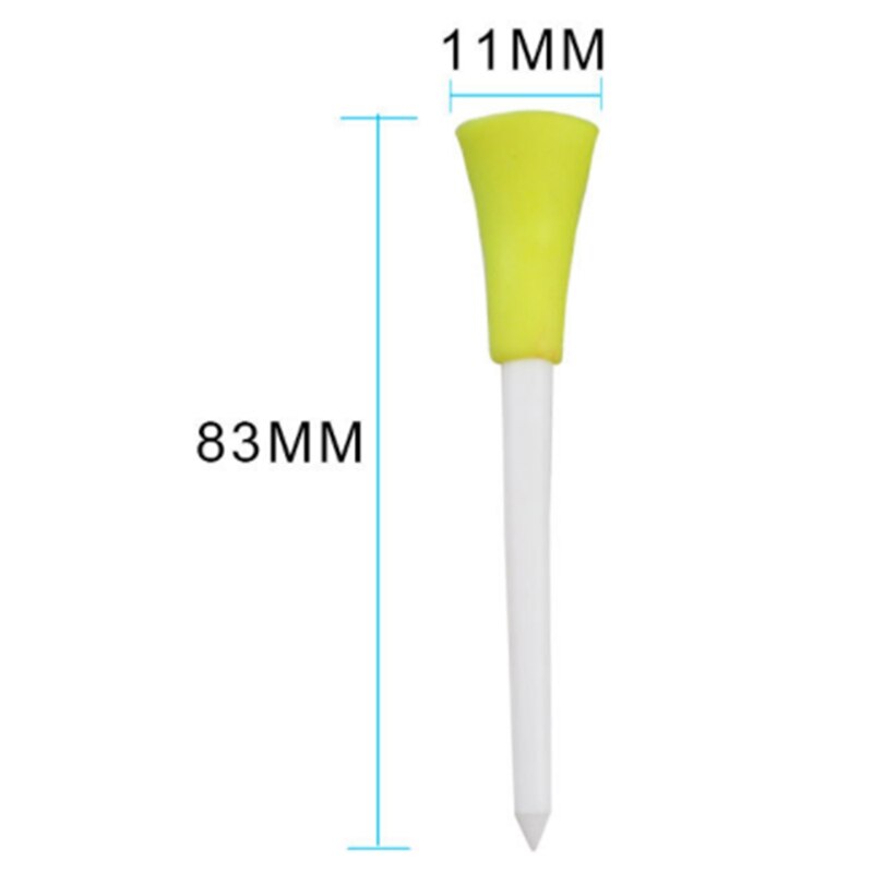 50PCS Golf Tees Plastic Golf Tees Rubber Cushion Multicolor Golf Tees Wonderful Equipments for Golf Lovers