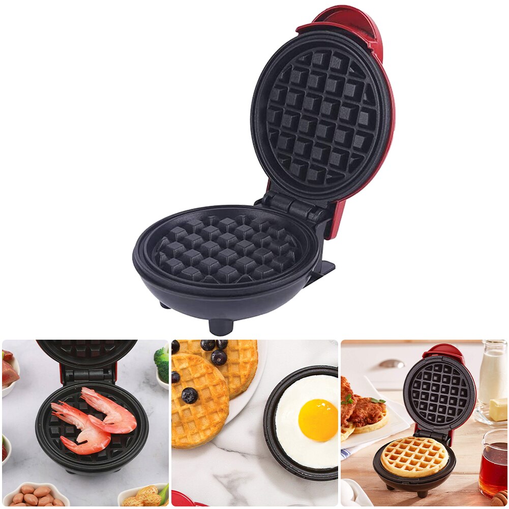 Mini máquina para hacer gofres antiadherente panqueques, máquina para aperitivos, suministros de cocina, máquina para hornear, gofrera, utensilios para hornear